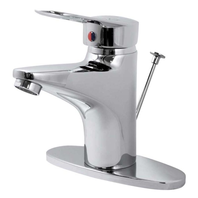Mezcladora Monomando Para Lavabo Con Cubierta y Desagüe de automatico de Latón 20MC