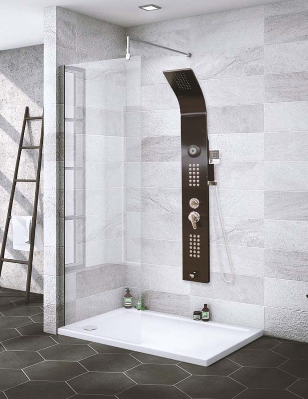 Regadera Vertical Cozumel con Hidromasaje y Bocina Bluetooth