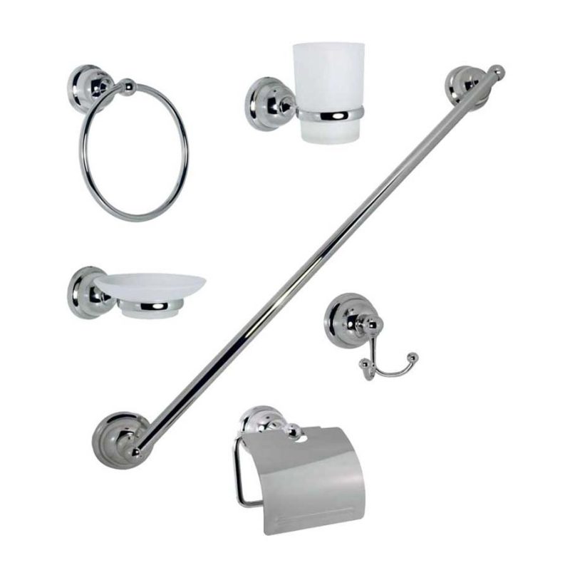 Juego de Accesorios Para Baño Cromado JE33C