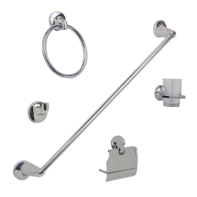 Juego de Accesorios Para Baño Cromado JE91C
