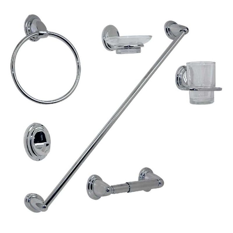 Juego de Accesorios Para Baño Cromado JE94C