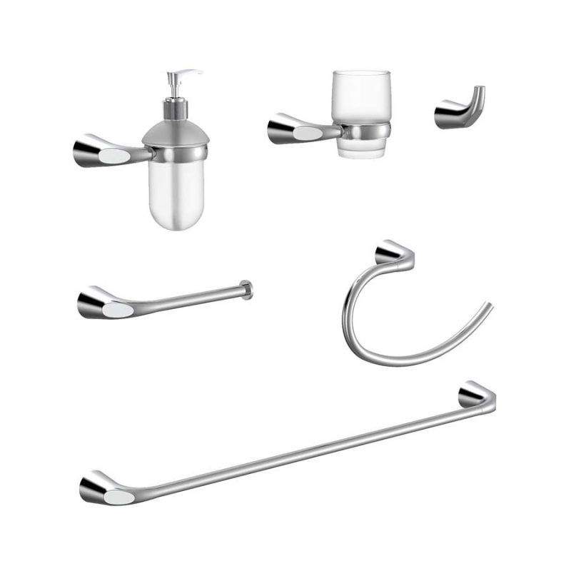 Juego de Accesorios Para Baño con 6 Piezas Koral KR6000001