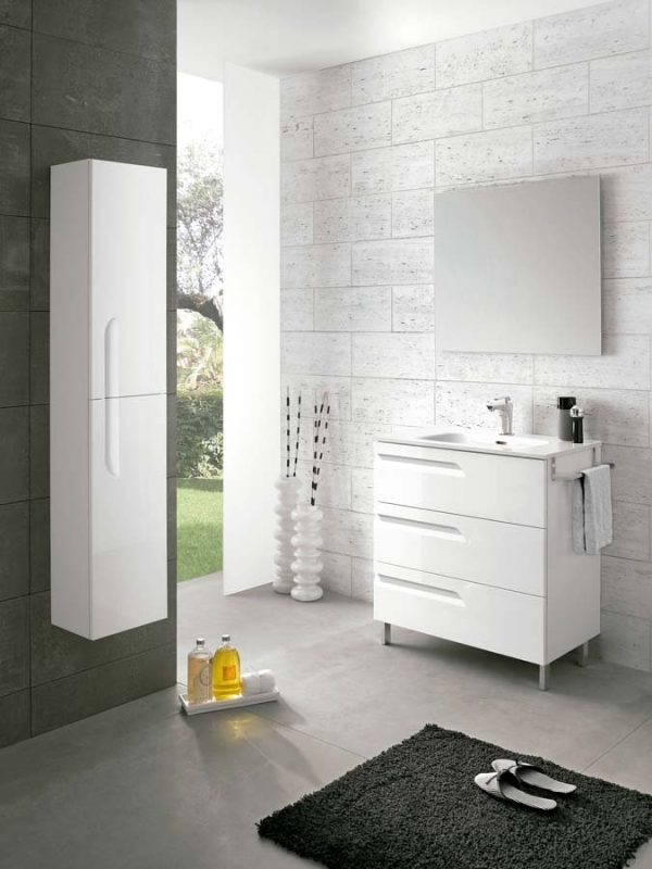 Mueble Vitale con Lavamanos Orbis Color Blanco (Incluye Espejo)