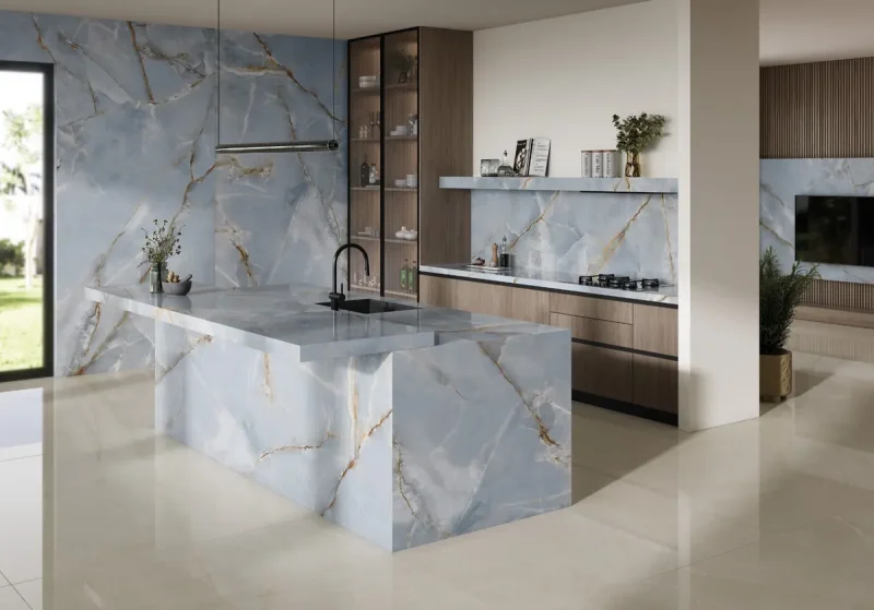 Porcelánico XL Balear Blue Pulido 120×280 cm