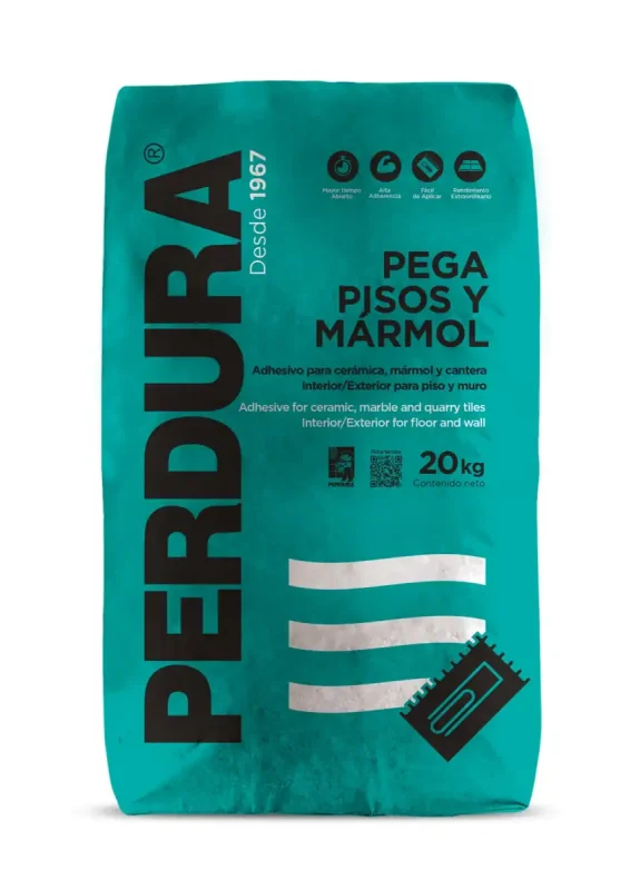 Pega Pisos y Mármol Perdura 20 kg
